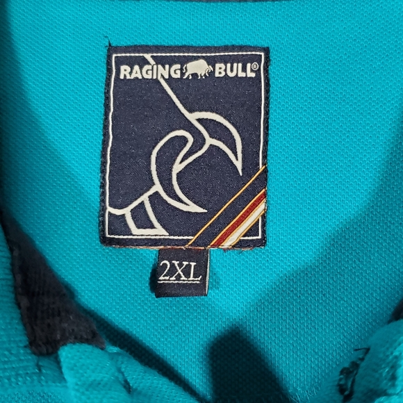 RAGING BULL TEAL POLO - Picture 2 of 5